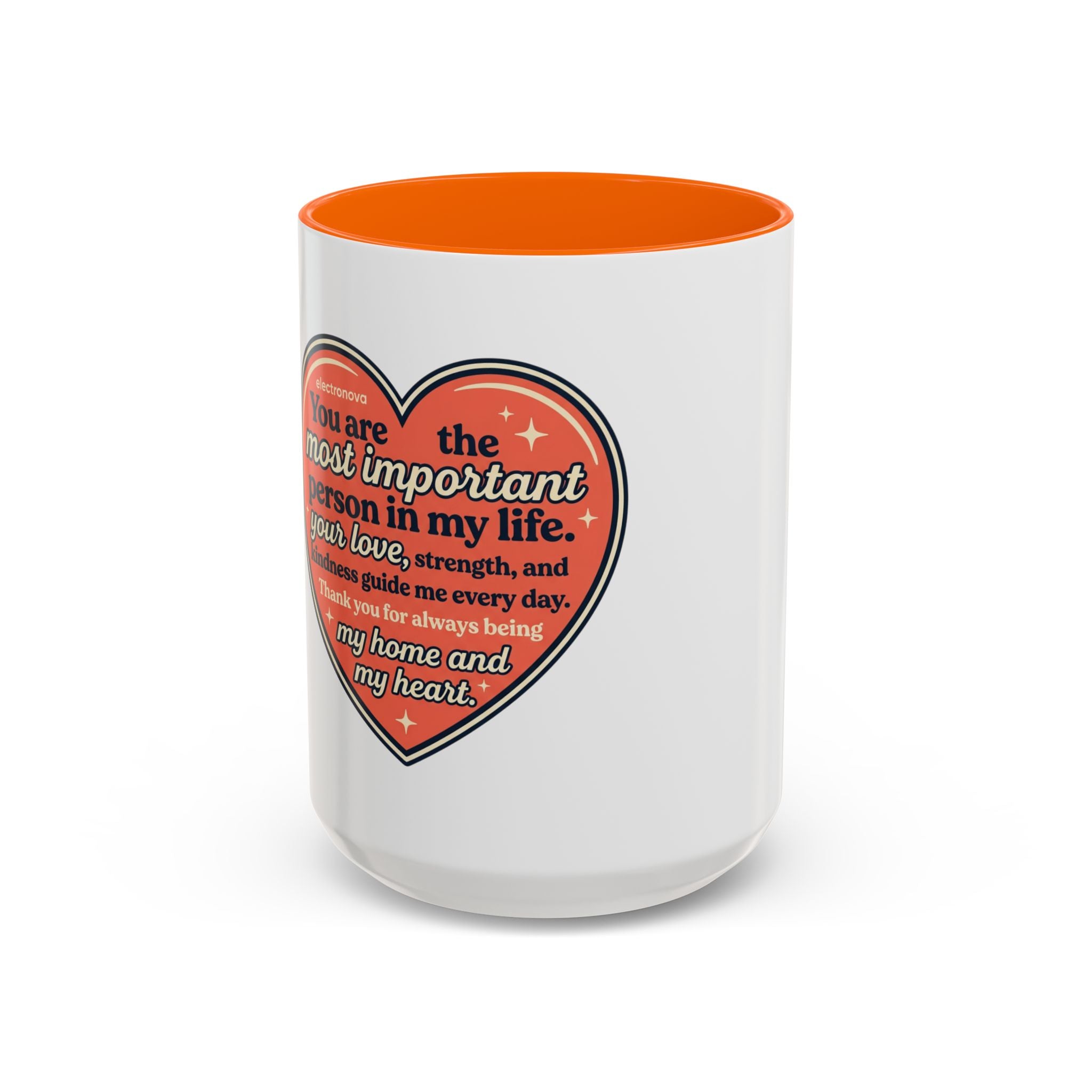 Heartfelt Mom Coffee Mug — "You are the most important person in my life" Accent Mug (11/15oz)