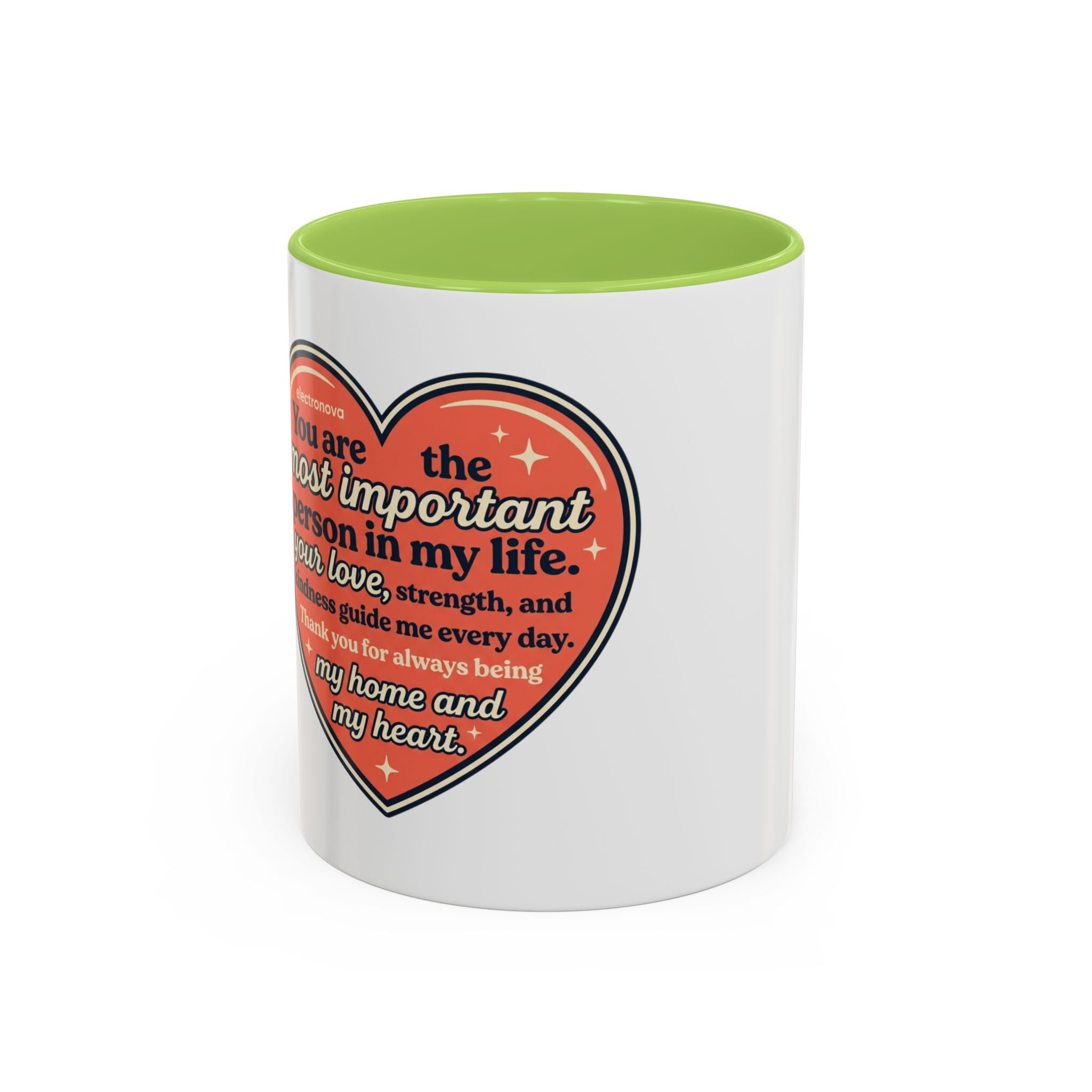 Heartfelt Mom Coffee Mug — "You are the most important person in my life" Accent Mug (11/15oz)