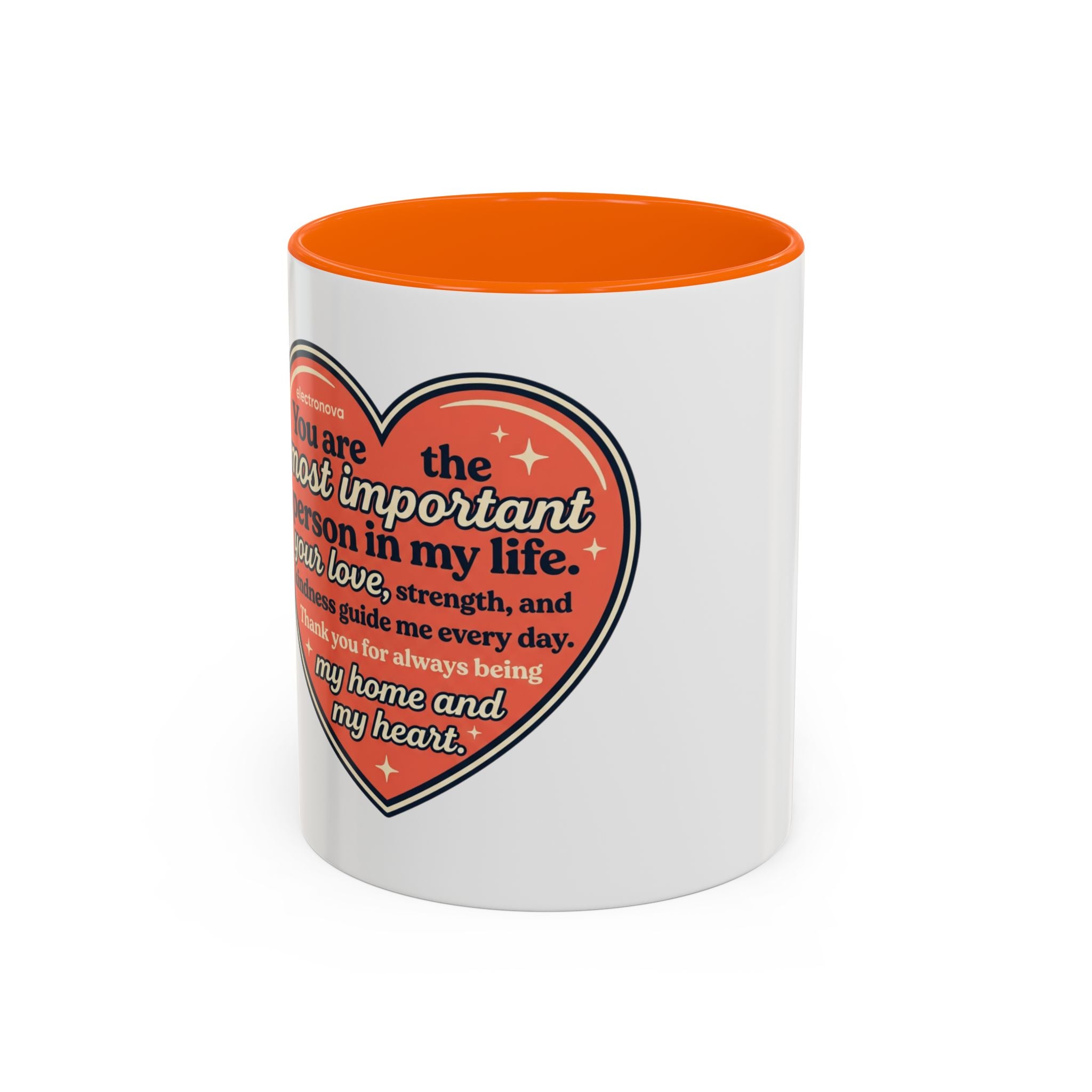 Heartfelt Mom Coffee Mug — "You are the most important person in my life" Accent Mug (11/15oz)