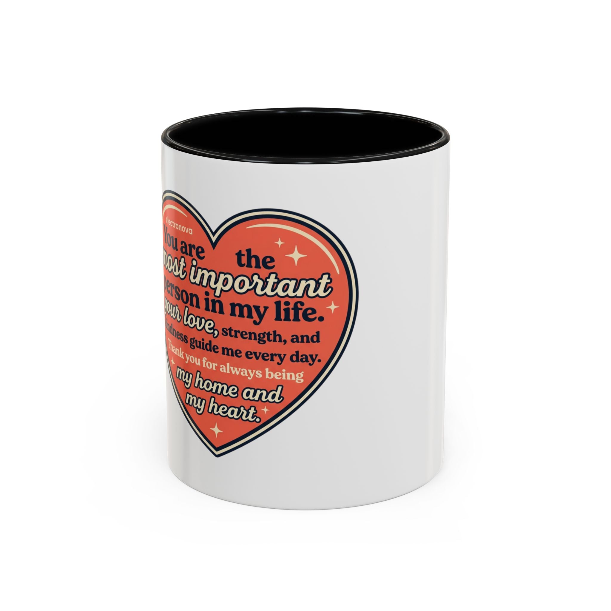 Heartfelt Mom Coffee Mug — "You are the most important person in my life" Accent Mug (11/15oz)