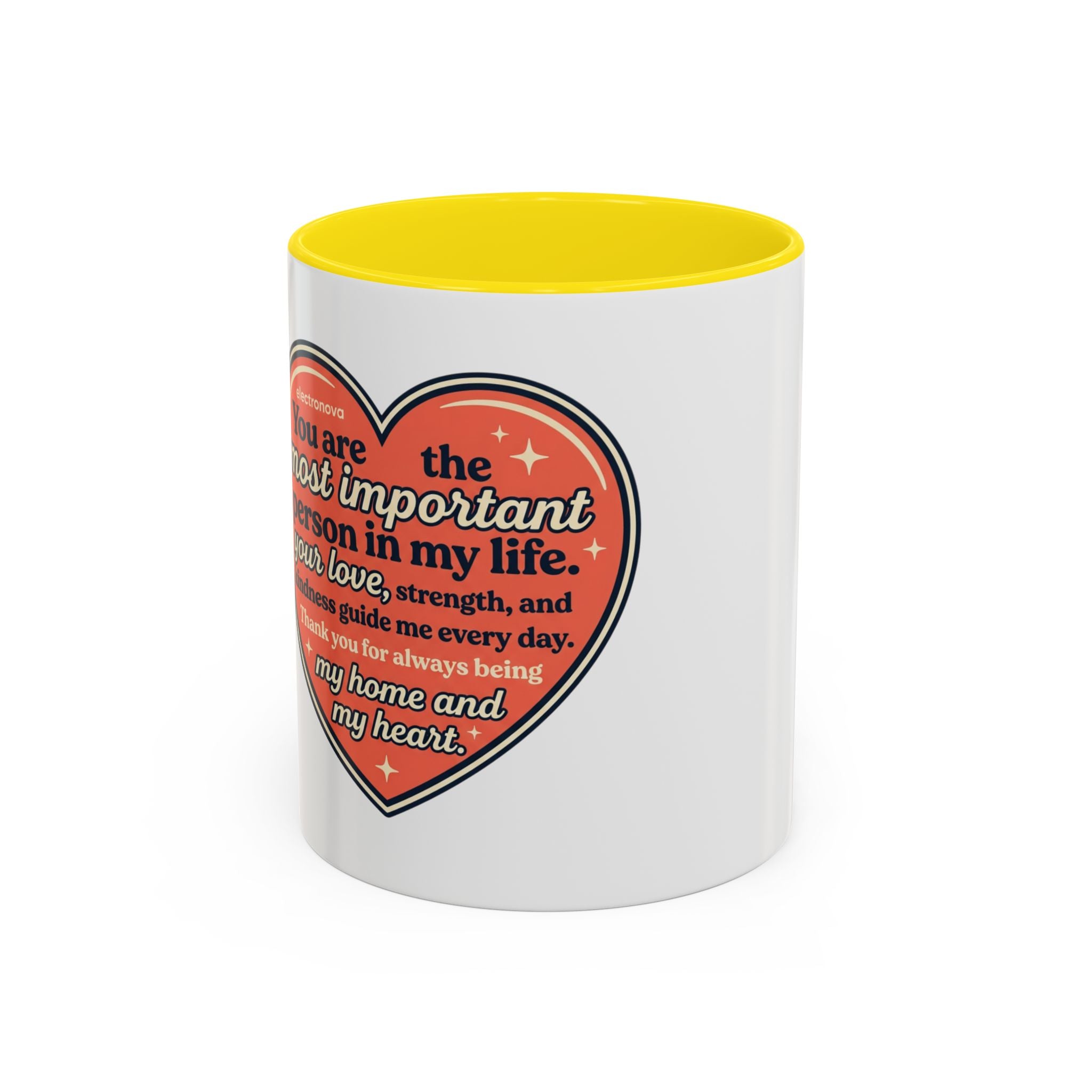 Heartfelt Mom Coffee Mug — "You are the most important person in my life" Accent Mug (11/15oz)