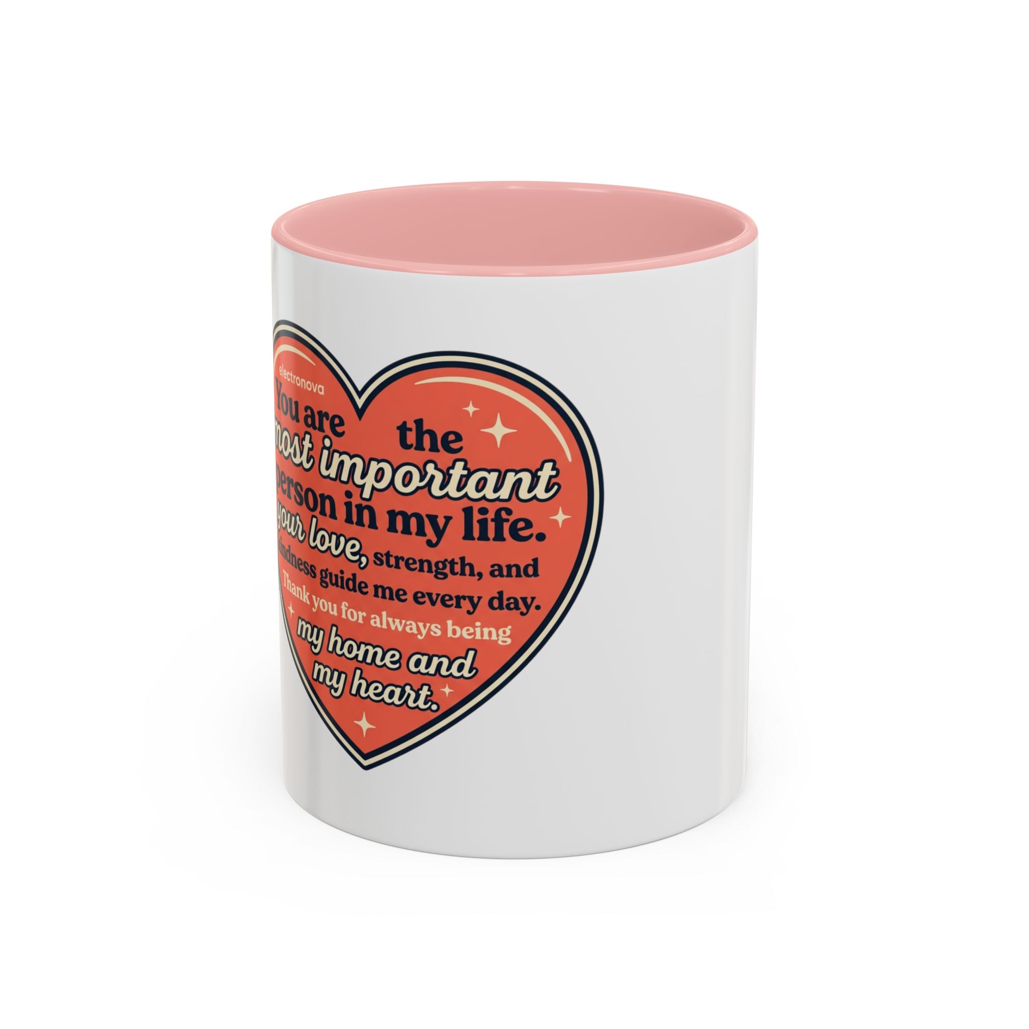 Heartfelt Mom Coffee Mug — "You are the most important person in my life" Accent Mug (11/15oz)