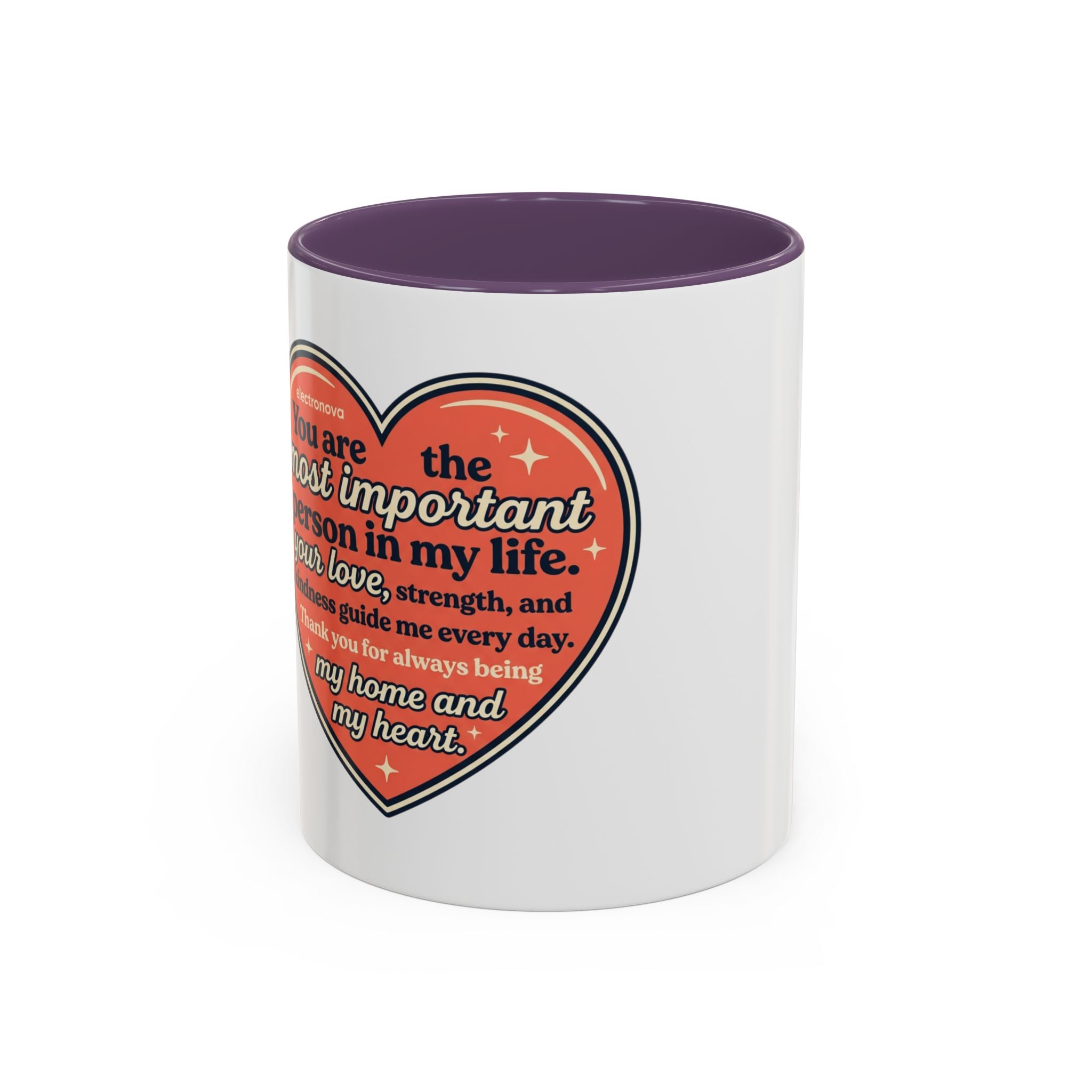 Heartfelt Mom Coffee Mug — "You are the most important person in my life" Accent Mug (11/15oz)